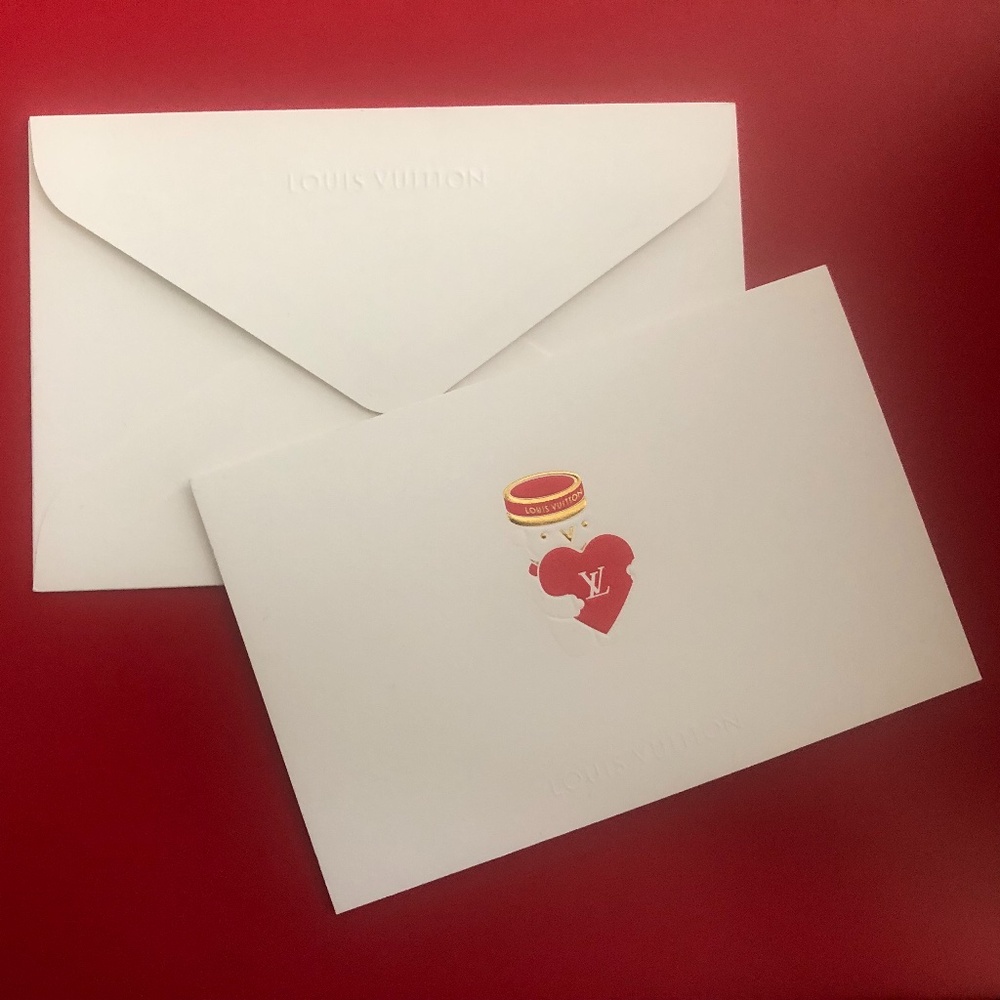 Louis Vuitton Valentines Greetings Card With Envelope